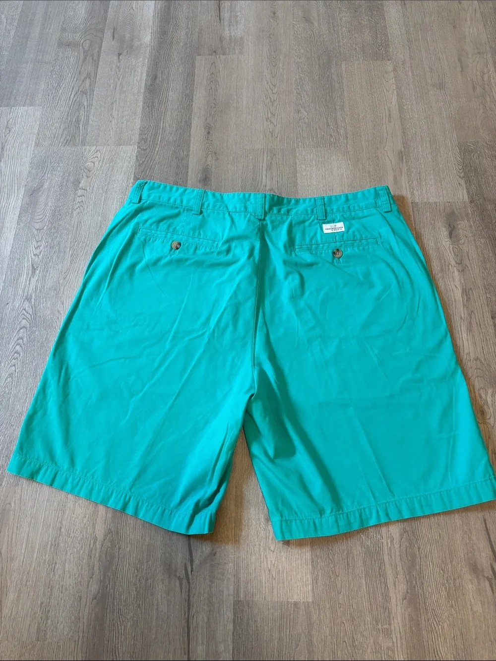 Vineyard Vines Teal Flat Front Chino Shorts